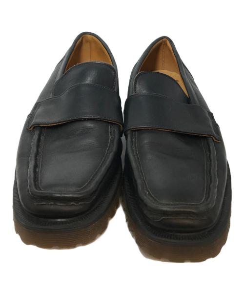 Dr.Martens（ドクターマーチン）Dr.Martens (ドクターマーチン) スクエアトゥ ペニーローファー　イングランド製 ブラック サイズ:UK9の古着・服飾アイテム