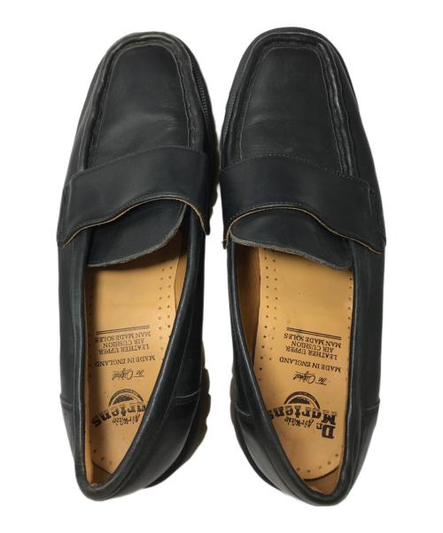 Dr.Martens（ドクターマーチン）Dr.Martens (ドクターマーチン) スクエアトゥ ペニーローファー　イングランド製 ブラック サイズ:UK9の古着・服飾アイテム