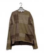THE VIRIDI-ANNEヴィリジアン）の古着「Checked Pullover Knit」｜ブラウン