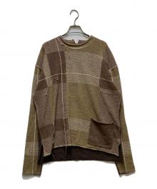 THE VIRIDI-ANNE（ヴィリジアン）の古着「Checked Pullover Knit」｜ブラウン