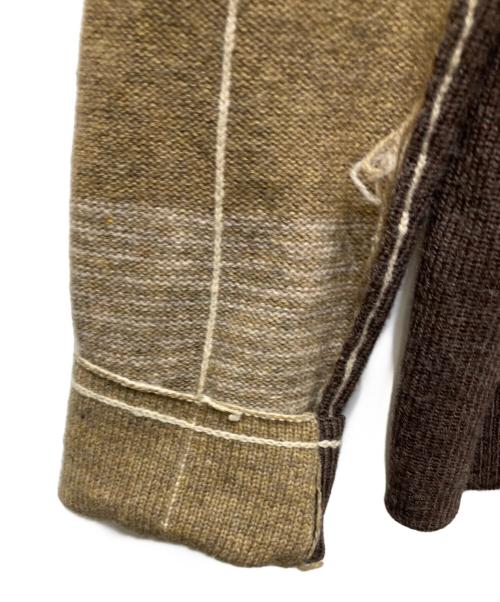 THE VIRIDI-ANNE（ヴィリジアン）THE VIRIDI-ANNE (ヴィリジアン) Checked Pullover Knit ブラウン サイズ:1の古着・服飾アイテム