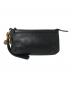 GUCCI（グッチ）の古着「グッチシマレザー GG型押し バンブーチャーム リストレットポーチ　159913」｜ブラック
