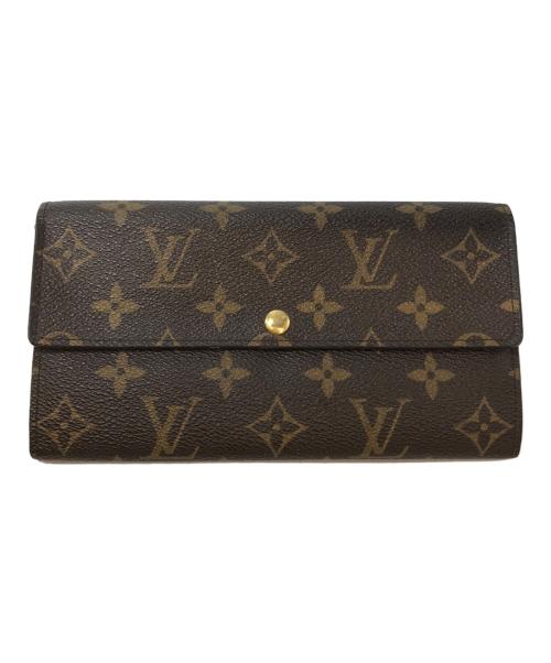 LOUIS VUITTON（ルイ ヴィトン）LOUIS VUITTON (ルイ ヴィトン) モノグラム ポシェット・ポルトモネ クレディ 長財布 M61726 ブラウンの古着・服飾アイテム
