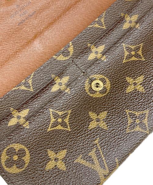 LOUIS VUITTON（ルイ ヴィトン）LOUIS VUITTON (ルイ ヴィトン) モノグラム ポシェット・ポルトモネ クレディ 長財布 M61726 ブラウンの古着・服飾アイテム