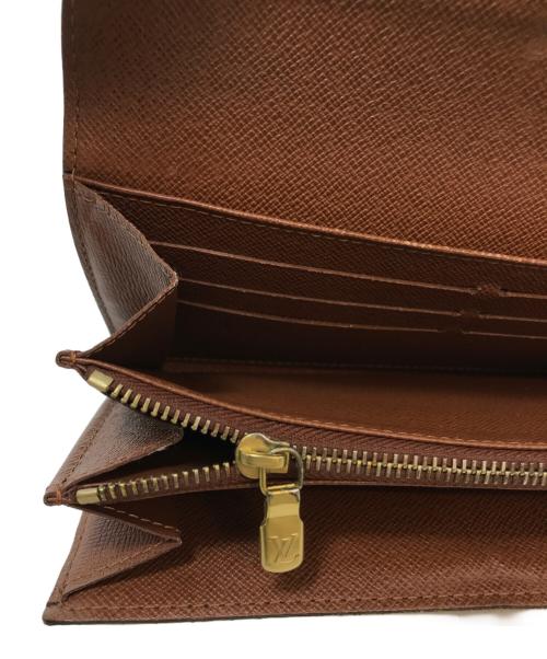LOUIS VUITTON（ルイ ヴィトン）LOUIS VUITTON (ルイ ヴィトン) モノグラム ポシェット・ポルトモネ クレディ 長財布 M61726 ブラウンの古着・服飾アイテム