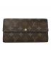 LOUIS VUITTON（ルイ ヴィトン）の古着「モノグラム ポシェット・ポルトモネ クレディ 長財布 M61726」｜ブラウン