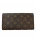 LOUIS VUITTON (ルイ ヴィトン) モノグラム ポシェット・ポルトモネ クレディ 長財布 M61726 ブラウン：23000円