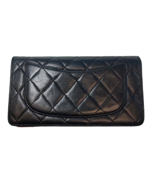 CHANEL（シャネル）CHANEL (シャネル) マトラッセ ロングウォレット ブラックの古着・服飾アイテム