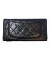 CHANEL (シャネル) マトラッセ ロングウォレット ブラック：25000円