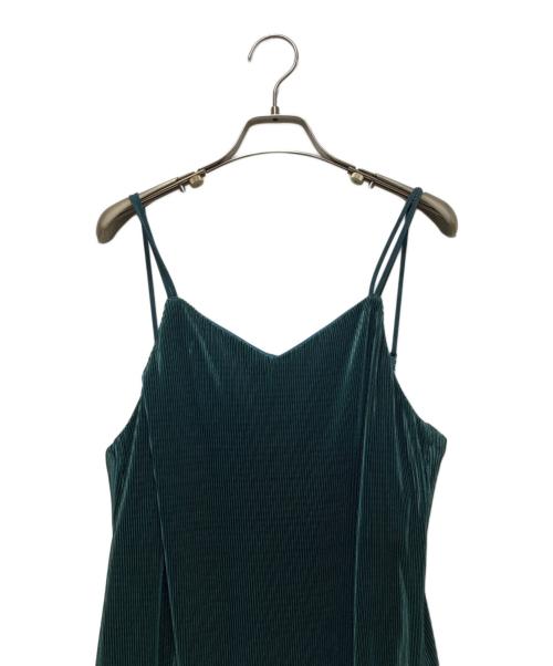 UN3D.（アンスリード）UN3D. (アンスリード) CRYSTAL PLEATS AIO オールインワン グリーン サイズ:36の古着・服飾アイテム
