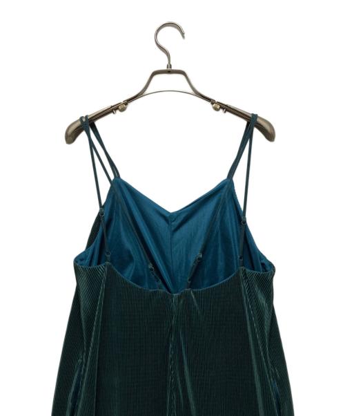 UN3D.（アンスリード）UN3D. (アンスリード) CRYSTAL PLEATS AIO オールインワン グリーン サイズ:36の古着・服飾アイテム