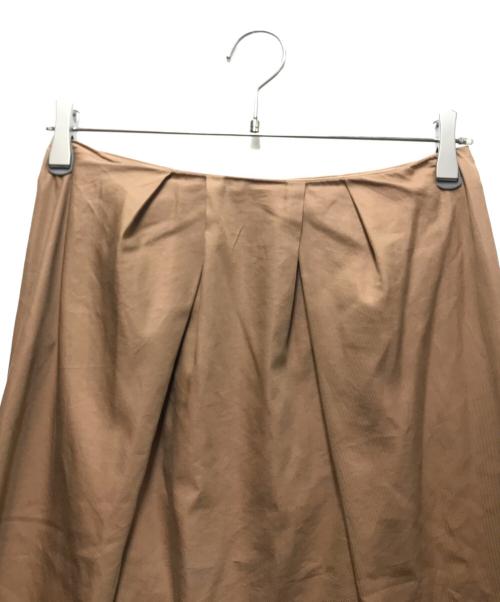 Maison Margiela（メゾンマルジェラ）Maison Margiela (メゾンマルジェラ) 変型タックシルク混ミディスカート ベージュ サイズ:40の古着・服飾アイテム