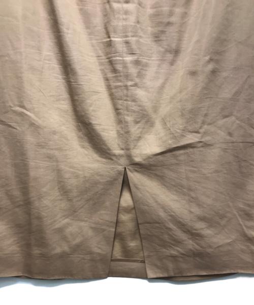 Maison Margiela（メゾンマルジェラ）Maison Margiela (メゾンマルジェラ) 変型タックシルク混ミディスカート ベージュ サイズ:40の古着・服飾アイテム