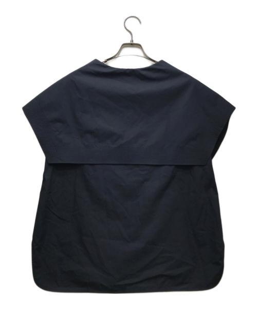 DRAWER（ドゥロワー）Drawer (ドゥロワー) セーラーカラー フライフロント シャツ ブラウス ネイビー サイズ:Freeの古着・服飾アイテム