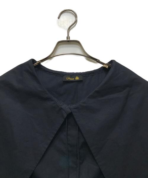 DRAWER（ドゥロワー）Drawer (ドゥロワー) セーラーカラー フライフロント シャツ ブラウス ネイビー サイズ:Freeの古着・服飾アイテム