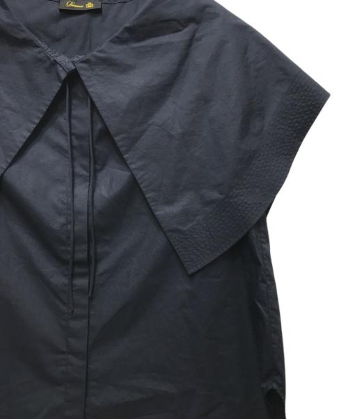 DRAWER（ドゥロワー）Drawer (ドゥロワー) セーラーカラー フライフロント シャツ ブラウス ネイビー サイズ:Freeの古着・服飾アイテム