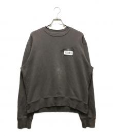 MM6 Maison Margiela（エムエムシックスメゾンマルジェラ）の古着「テープドラベル スウェットシャツ」｜グレー