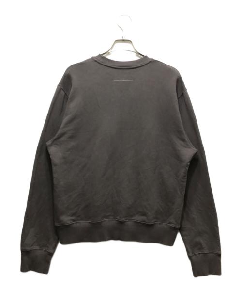 MM6 Maison Margiela（エムエムシックスメゾンマルジェラ）MM6 Maison Margiela (エムエムシックスメゾンマルジェラ) テープドラベル スウェットシャツ グレー サイズ:Sの古着・服飾アイテム