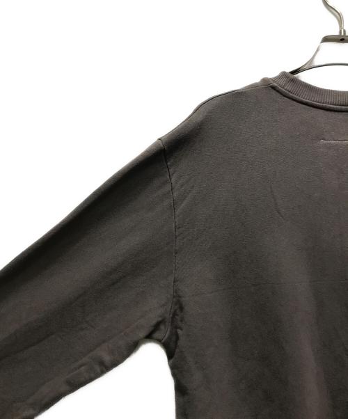 MM6 Maison Margiela（エムエムシックスメゾンマルジェラ）MM6 Maison Margiela (エムエムシックスメゾンマルジェラ) テープドラベル スウェットシャツ グレー サイズ:Sの古着・服飾アイテム