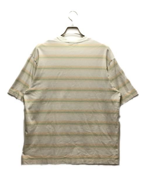Acne studios（アクネ ストゥディオズ）Acne studios (アクネ ストゥディオズ) フェイスパッチ ボーダーTシャツ グリーン サイズ:XSの古着・服飾アイテム
