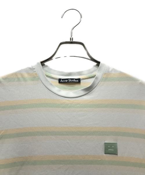 Acne studios（アクネ ストゥディオズ）Acne studios (アクネ ストゥディオズ) フェイスパッチ ボーダーTシャツ グリーン サイズ:XSの古着・服飾アイテム