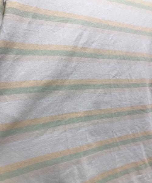Acne studios（アクネ ストゥディオズ）Acne studios (アクネ ストゥディオズ) フェイスパッチ ボーダーTシャツ グリーン サイズ:XSの古着・服飾アイテム