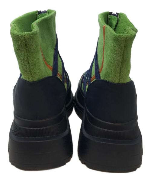 YELLO（イエロ）YELLO (イエロ) MELON POP SNEAKER SHORT BOOTS グリーン サイズ:Mの古着・服飾アイテム