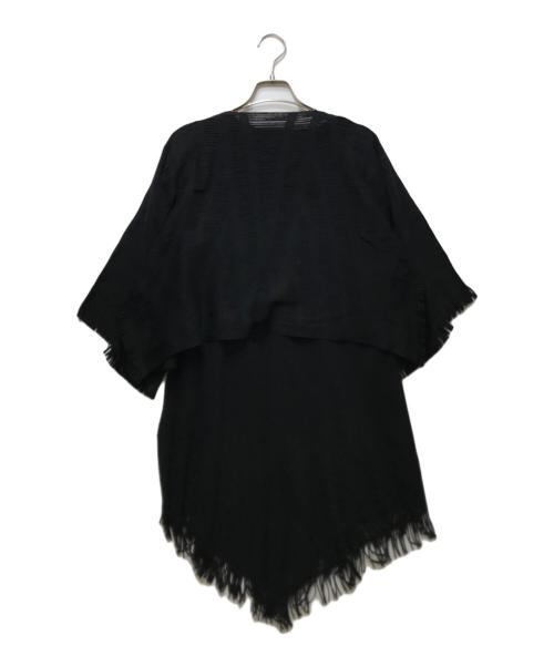 ISSEY MIYAKE（イッセイミヤケ）ISSEY MIYAKE (イッセイミヤケ) フリンジニットアンサンブルワンピース IM11KH060 / archive(アーカイブ) ブラック サイズ:2の古着・服飾アイテム