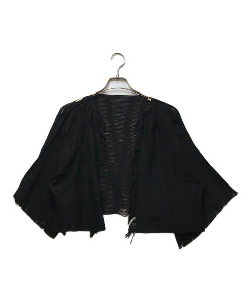 ISSEY MIYAKE（イッセイミヤケ）ISSEY MIYAKE (イッセイミヤケ) フリンジニットアンサンブルワンピース IM11KH060 / archive(アーカイブ) ブラック サイズ:2の古着・服飾アイテム