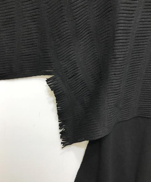 ISSEY MIYAKE（イッセイミヤケ）ISSEY MIYAKE (イッセイミヤケ) フリンジニットアンサンブルワンピース IM11KH060 / archive(アーカイブ) ブラック サイズ:2の古着・服飾アイテム