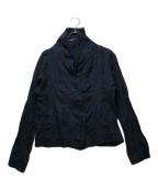 HaaT ISSEY MIYAKEハート イッセイ ミヤケ）の古着「シワ加工 ショールカラージャケット HA01FD725 / archive（アーカイブ）」｜ネイビー