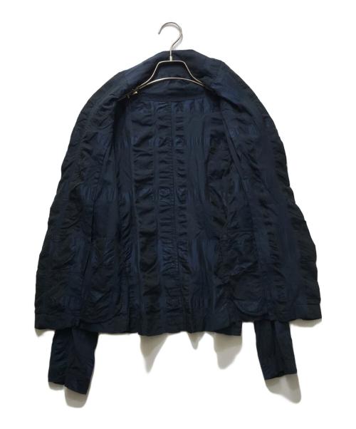 HaaT ISSEY MIYAKE（ハート イッセイ ミヤケ）HaaT ISSEY MIYAKE (ハート イッセイ ミヤケ) シワ加工 ショールカラージャケット HA01FD725 / archive（アーカイブ） ネイビー サイズ:2の古着・服飾アイテム