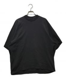 nonnotte（ノノット）の古着「Hard Twist Balance Jersey Draping C/N Half Sleeve Pullover」｜ブラック