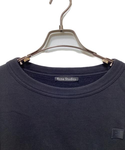 Acne studios（アクネ ストゥディオズ）ACNE STUDIOS (アクネ ストゥディオズ) フェイスパッチロゴスウェット　2HL173 ブラック サイズ:ｌの古着・服飾アイテム