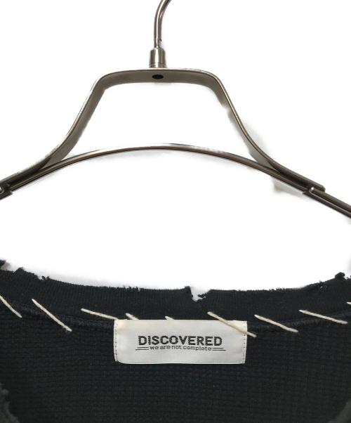 DISCOVERED（ディスカバード）DISCOVERED (ディスカバード) ビッグシルエットダメージワッフルカットソー ブラック サイズ:2の古着・服飾アイテム