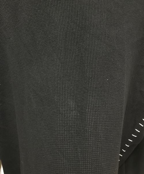 DISCOVERED（ディスカバード）DISCOVERED (ディスカバード) ビッグシルエットダメージワッフルカットソー ブラック サイズ:2の古着・服飾アイテム