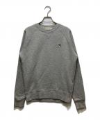 maison kitsuneメゾンキツネ）の古着「Gray Fox Head Patch Classic Sweatshirt/グレーフォックスヘッドパッチクラシックスウェットシャツ」｜グレー