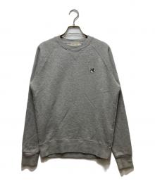 maison kitsune（メゾンキツネ）の古着「Gray Fox Head Patch Classic Sweatshirt/グレーフォックスヘッドパッチクラシックスウェットシャツ」｜グレー