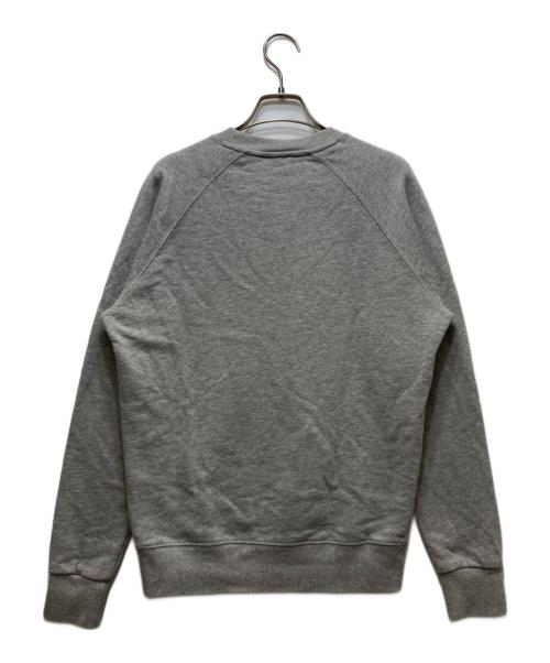 maison kitsune（メゾンキツネ）maison kitsune (メゾンキツネ) Gray Fox Head Patch Classic Sweatshirt/グレーフォックスヘッドパッチクラシックスウェットシャツ グレー サイズ:XSの古着・服飾アイテム