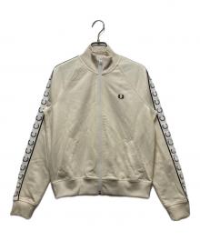 FRED PERRY（フレッドペリー）の古着「Taped Track Jacket（クロップドテープド トラックジャケット）J4133/Z25」｜ベージュ