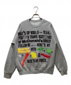 cactus jack×CPFMカクタス・ジャック×カクタスプラント フリーマーケット）の古着「4 CJ Script Crewneck Sweatshirt（スクリプト クルーネックスウェットシャツ）」｜グレー