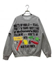 cactus jack×CPFM（カクタス・ジャック×カクタスプラント フリーマーケット）の古着「4 CJ Script Crewneck Sweatshirt（スクリプト クルーネックスウェットシャツ）」｜グレー