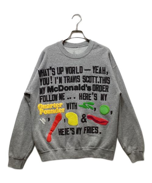 cactus jack（カクタス・ジャック）CACTUS JACK (カクタス・ジャック) CPFM (カクタスプラント フリーマーケット) 4 CJ Script Crewneck Sweatshirt（スクリプト クルーネックスウェットシャツ） グレー サイズ:Sの古着・服飾アイテム