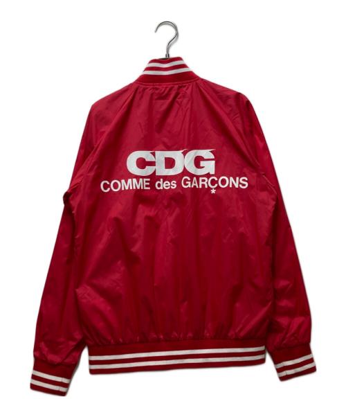 CDG（シーディージー）CDG (シーディージー) ナイロンバーシティジャケット レッド サイズ:Sの古着・服飾アイテム