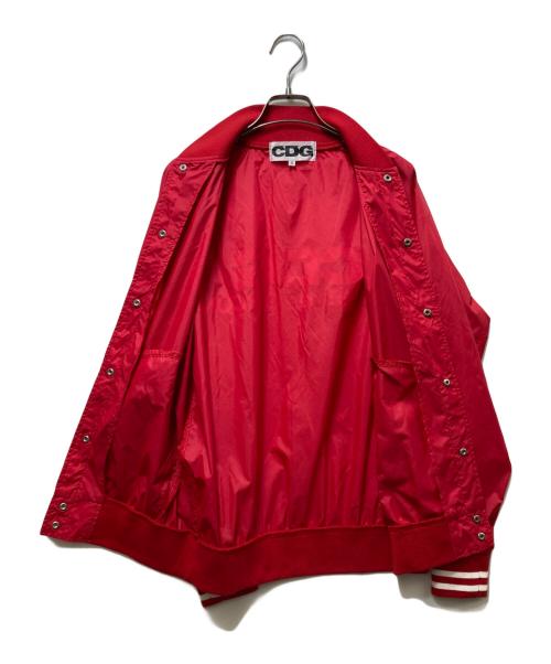 CDG（シーディージー）CDG (シーディージー) ナイロンバーシティジャケット レッド サイズ:Sの古着・服飾アイテム