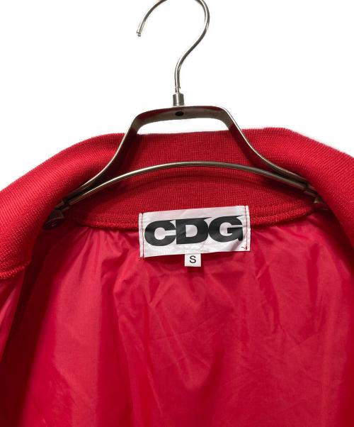 CDG（シーディージー）CDG (シーディージー) ナイロンバーシティジャケット レッド サイズ:Sの古着・服飾アイテム