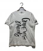 COMME des GARCONSコムデギャルソン）の古着「縦書きロゴ Tシャツ」｜ホワイト