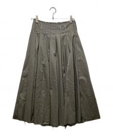 MAISON SPECIAL（メゾンスペシャル）の古着「Belted Pleated Skirt」｜グレー