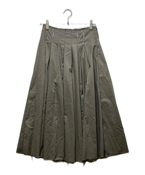 MAISON SPECIAL（メゾンスペシャル）MAISON SPECIAL (メゾンスペシャル) Belted Pleated Skirt グレー サイズ:36の古着・服飾アイテム