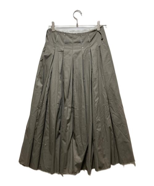 MAISON SPECIAL（メゾンスペシャル）MAISON SPECIAL (メゾンスペシャル) Belted Pleated Skirt グレー サイズ:36の古着・服飾アイテム